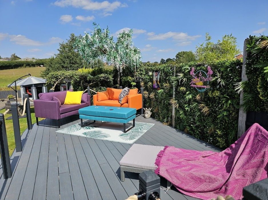 DNA Landscapes completed landscaping project installing raised composite decking in Galley Common, Nuneaton
