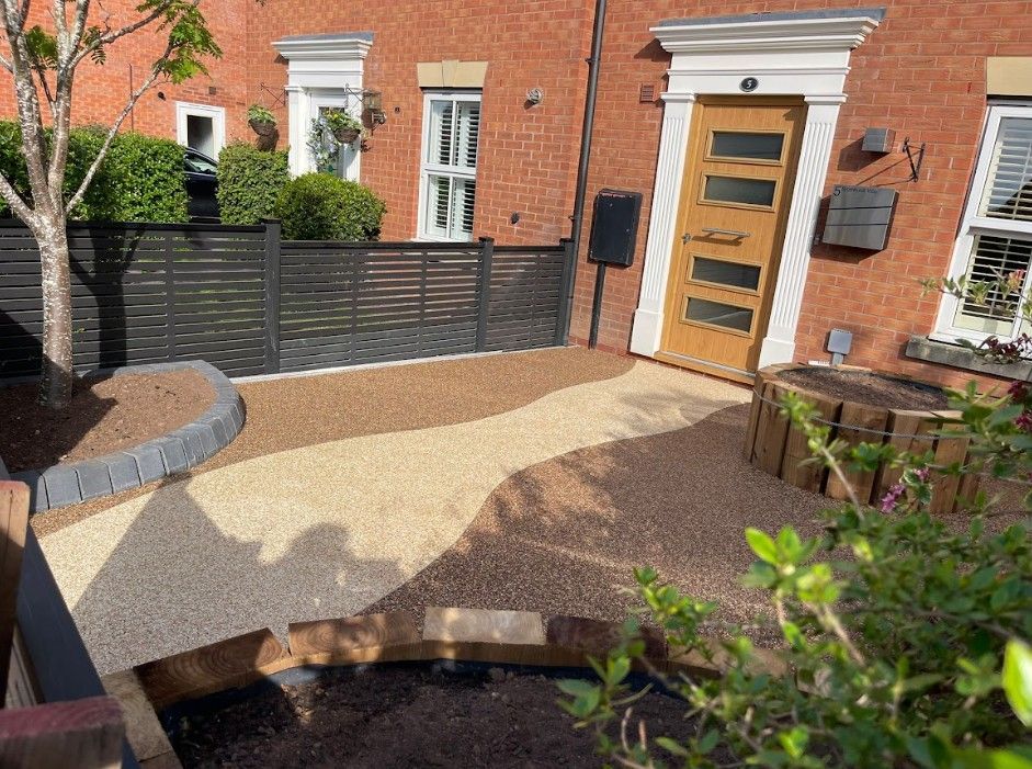 Front garden landscaping design and build project in Warwick 