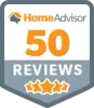 50 five star reviews - HomeAdvisor logo