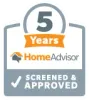 HomeAdvisor logo 5 years Screened and Approved
