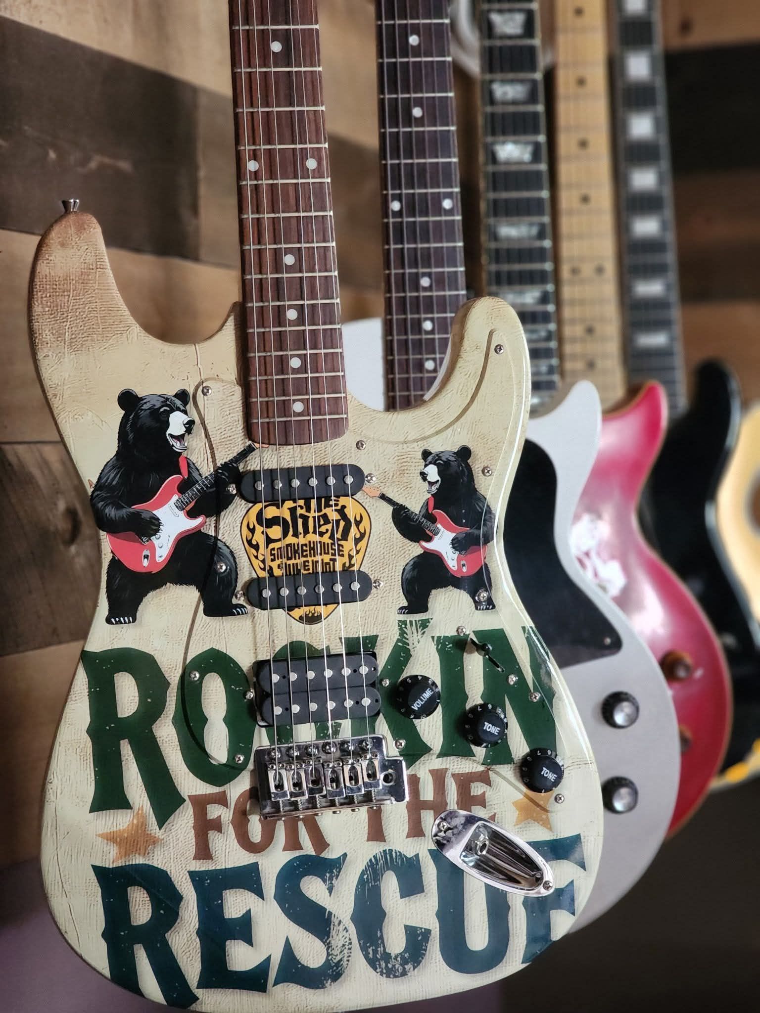 Worn guitar with 