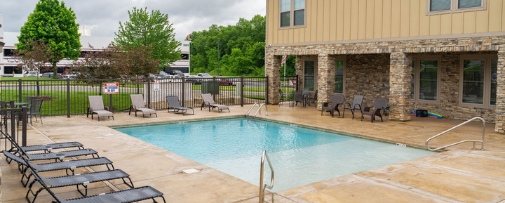 Kten place apartments pool in de soto, ks