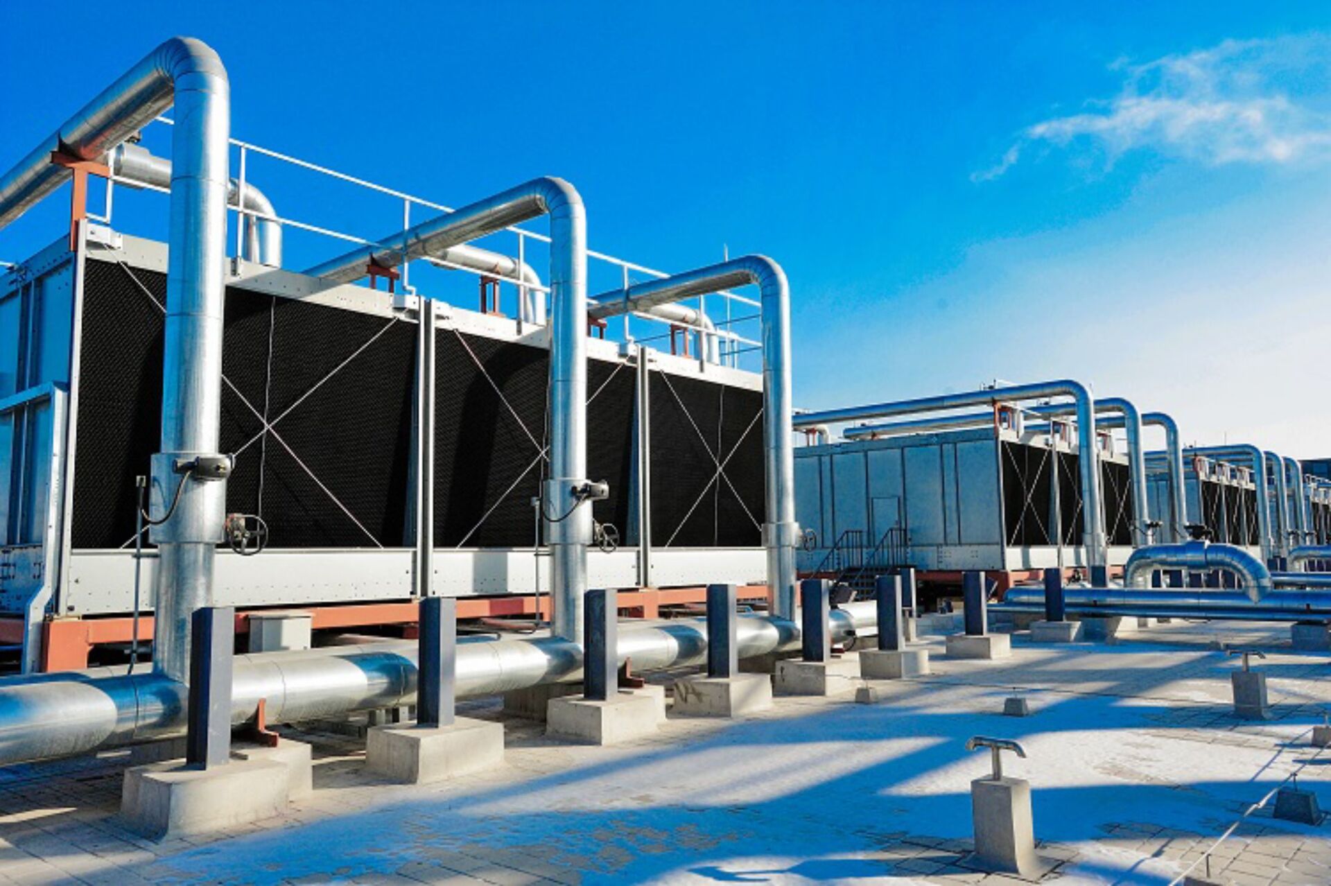 Pipes on Building Roof