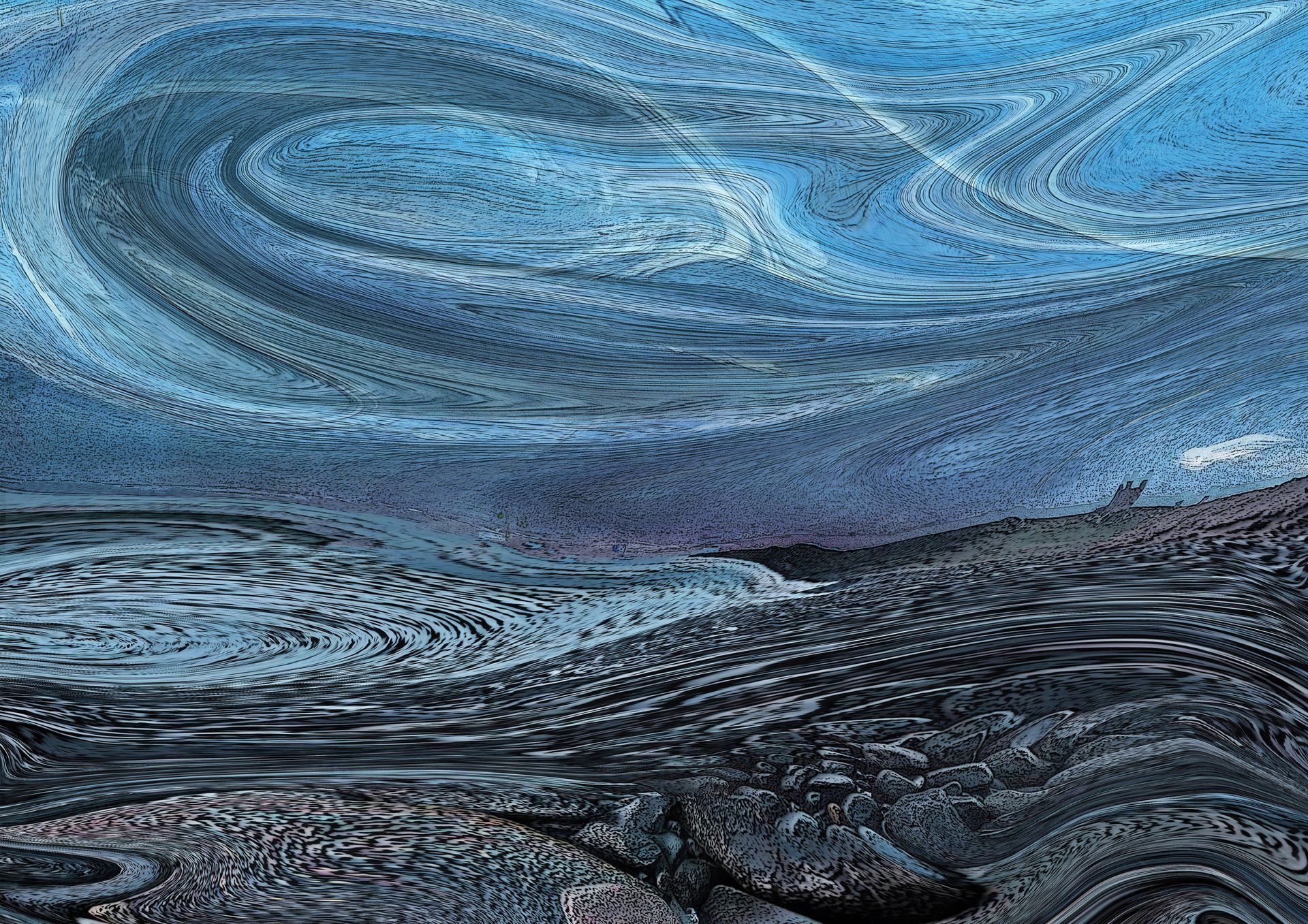 Storm Arwen limited edition print by MiE Fielding. From the book 'The Sound of a Landscape'.