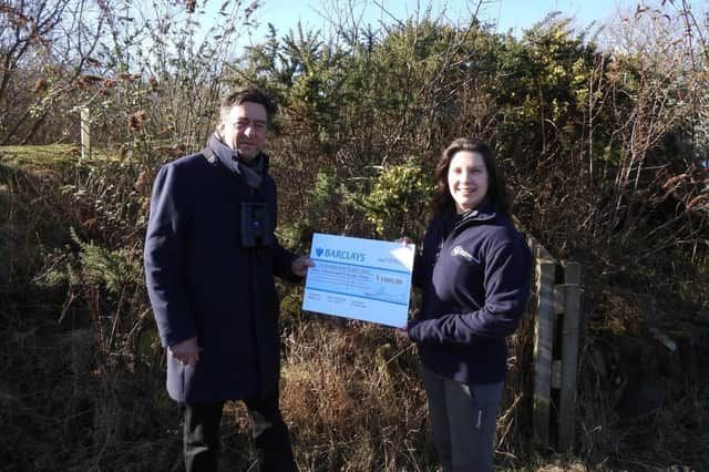 Click here for this story Author and artist MiE Fielding has donated £1,000 to Northumberland Wildlife Trust’s Hauxley Wildlife Discovery Centre at Druridge Bay.