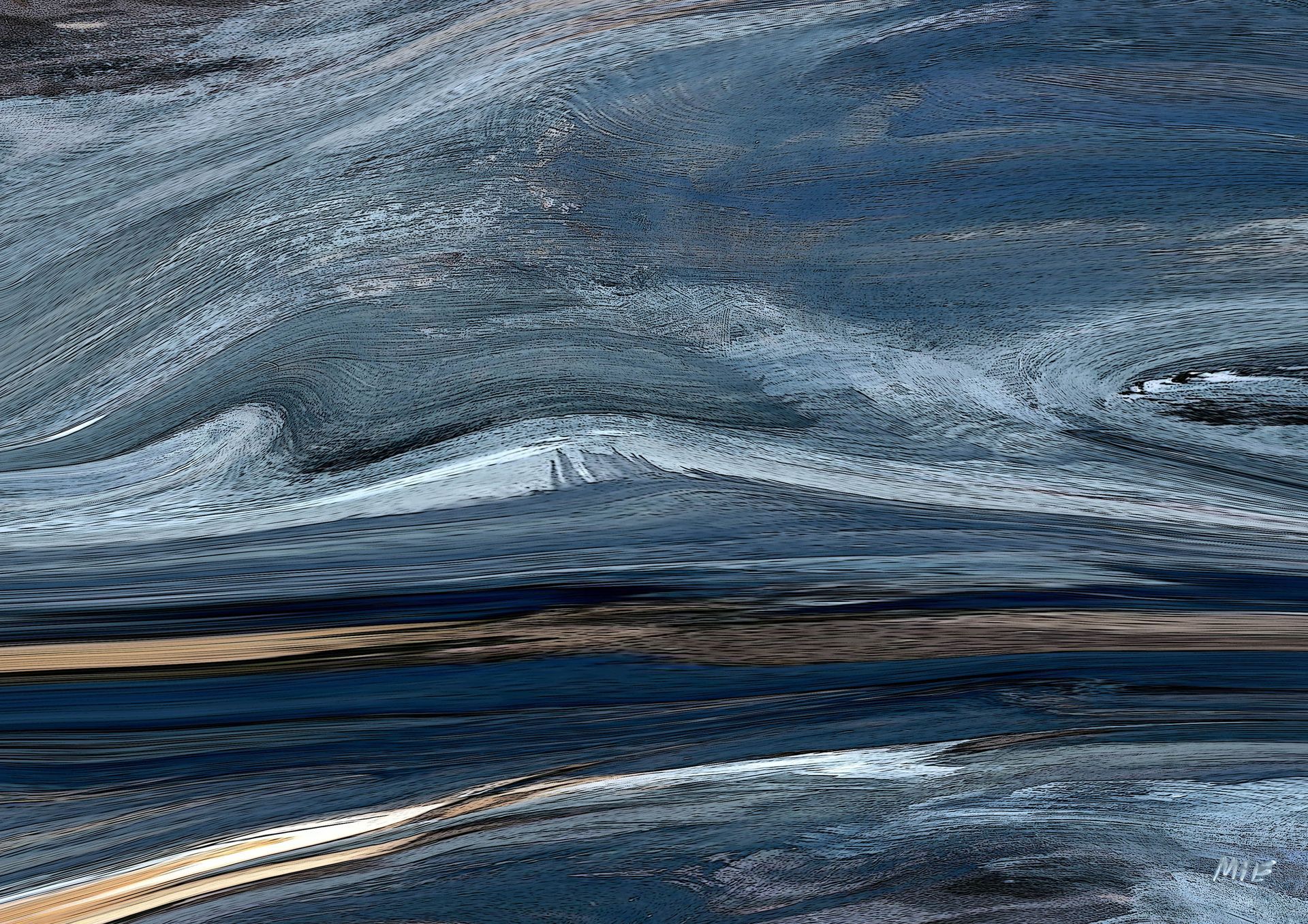 Budle Bay limited edition print by MiE Fielding. From the book 'The Sound of a Landscape'.
