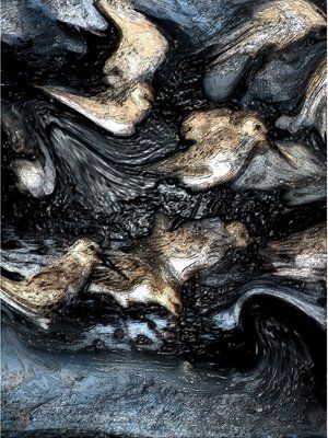 Dunlin at low tide. Abstract study Low res Dunlin at low tide. Abstract study Low res
