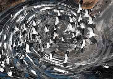 Lapwings on the Coquet by MiE Fielding. Limited edition signed print. From the book 'The Sound of a Landscape'. Lapwings on the Coquet by MiE Fielding. Limited edition signed print. From the book 'The Sound of a Landscape'.