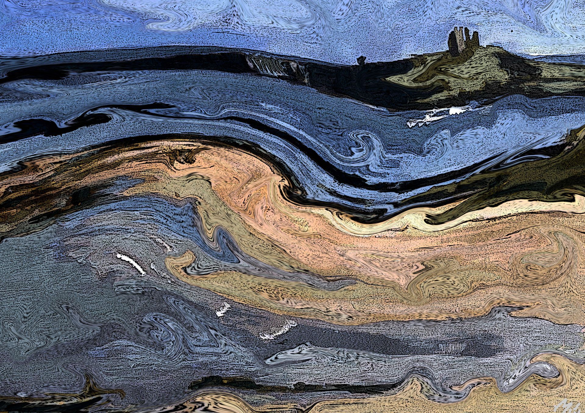 Low Newton limited edition print by MiE Fielding. From the book 'The Sound of a Landscape'.