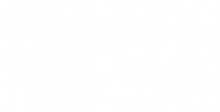 Novo Creative Services logo in white color,