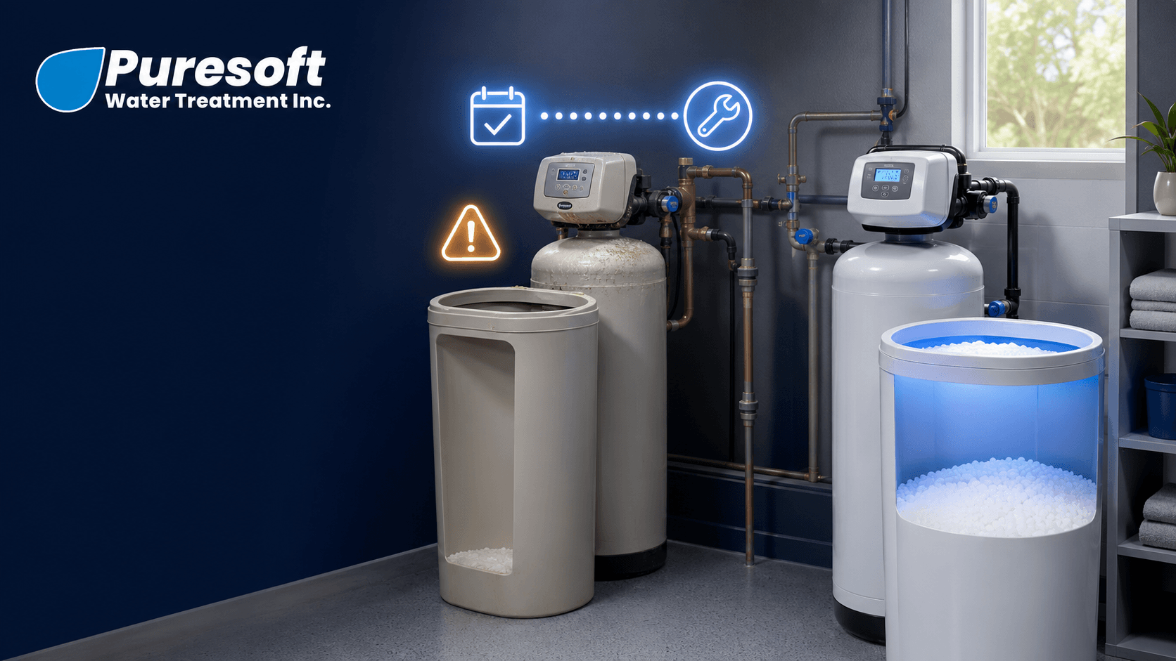Infographic showing the need for both filtration and softening systems in a home water setup. Infographic showing the need for both filtration and softening systems in a home water setup.