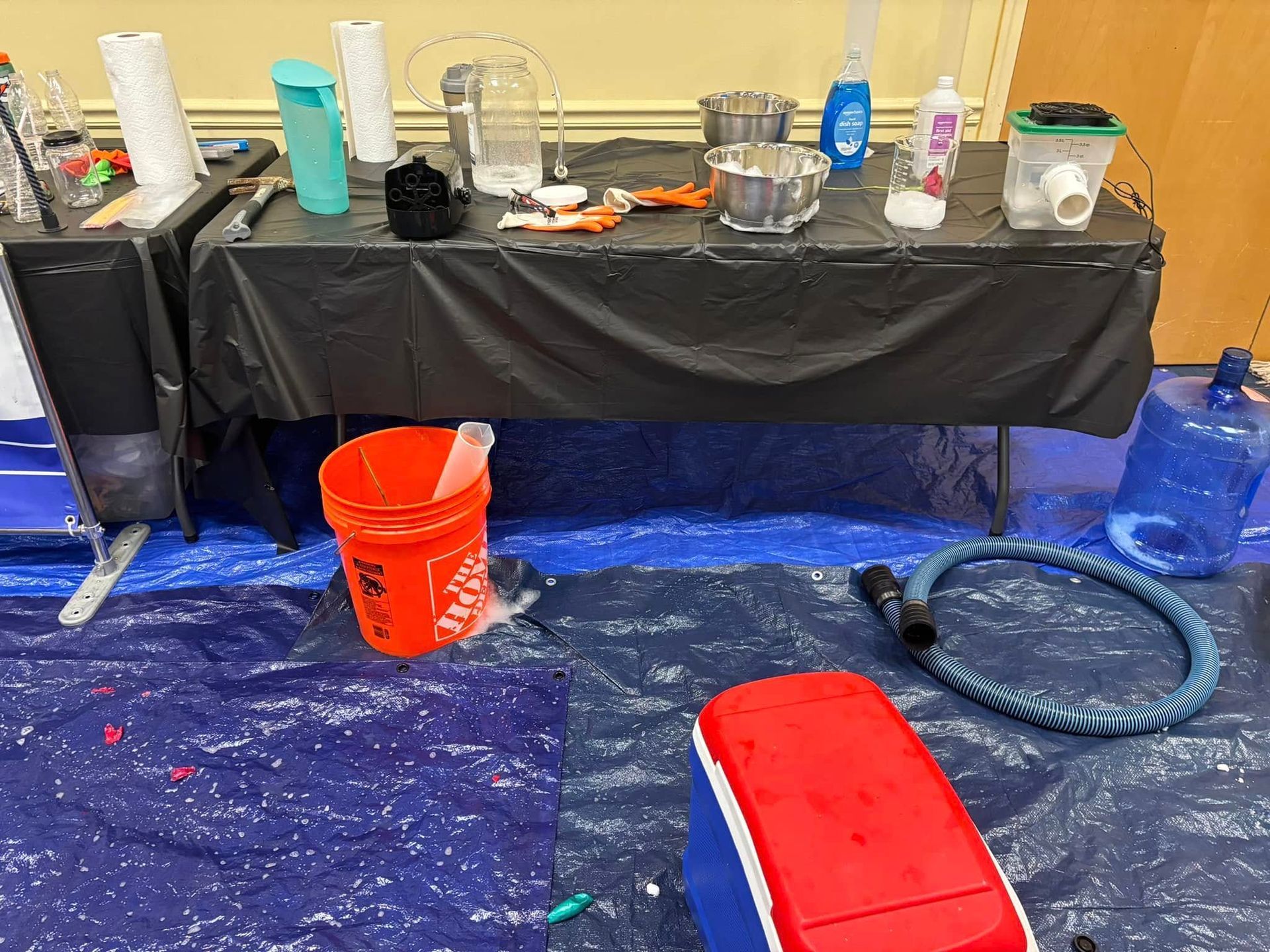 buckets and beakers