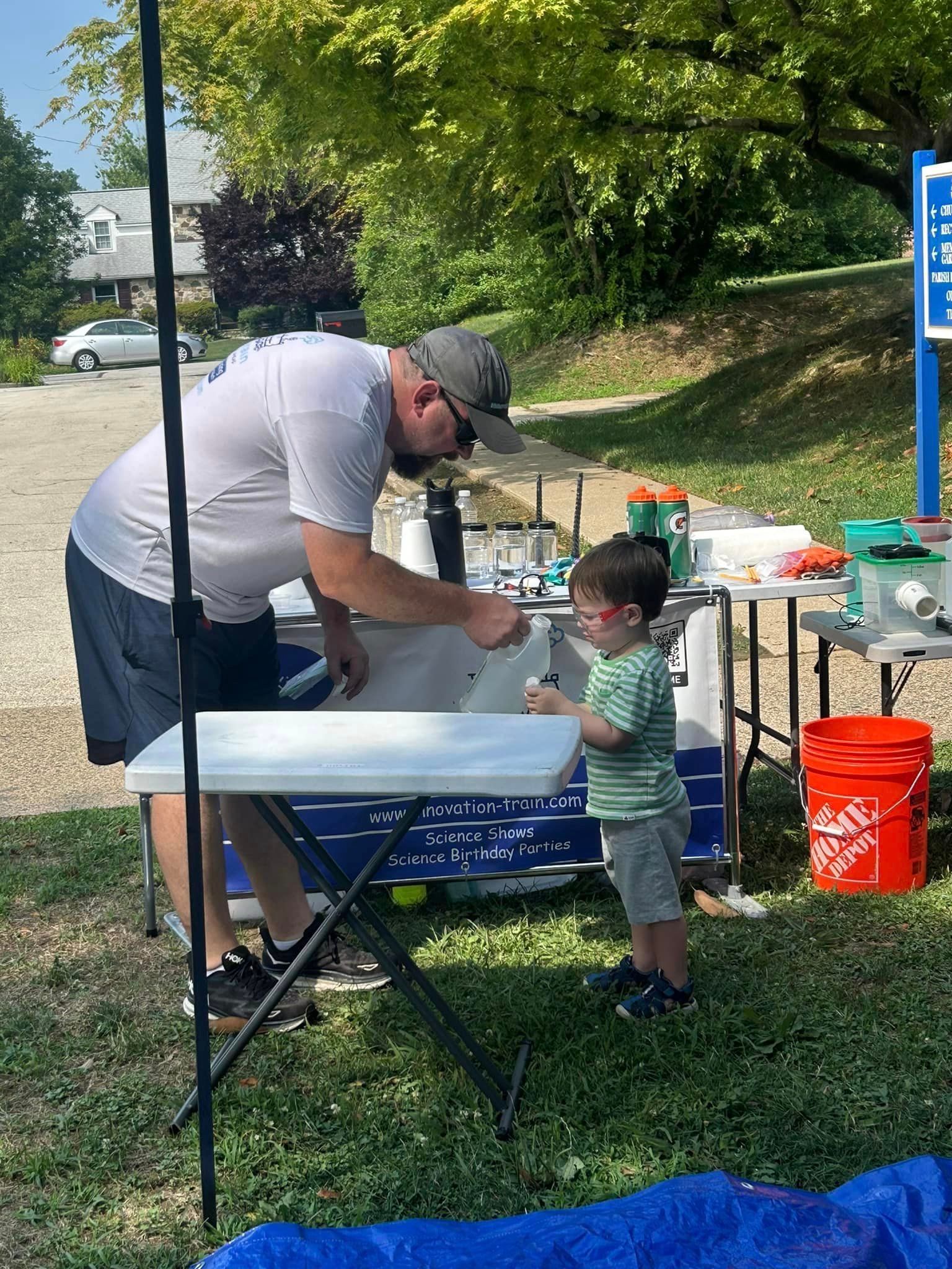 outdoor science show in summer