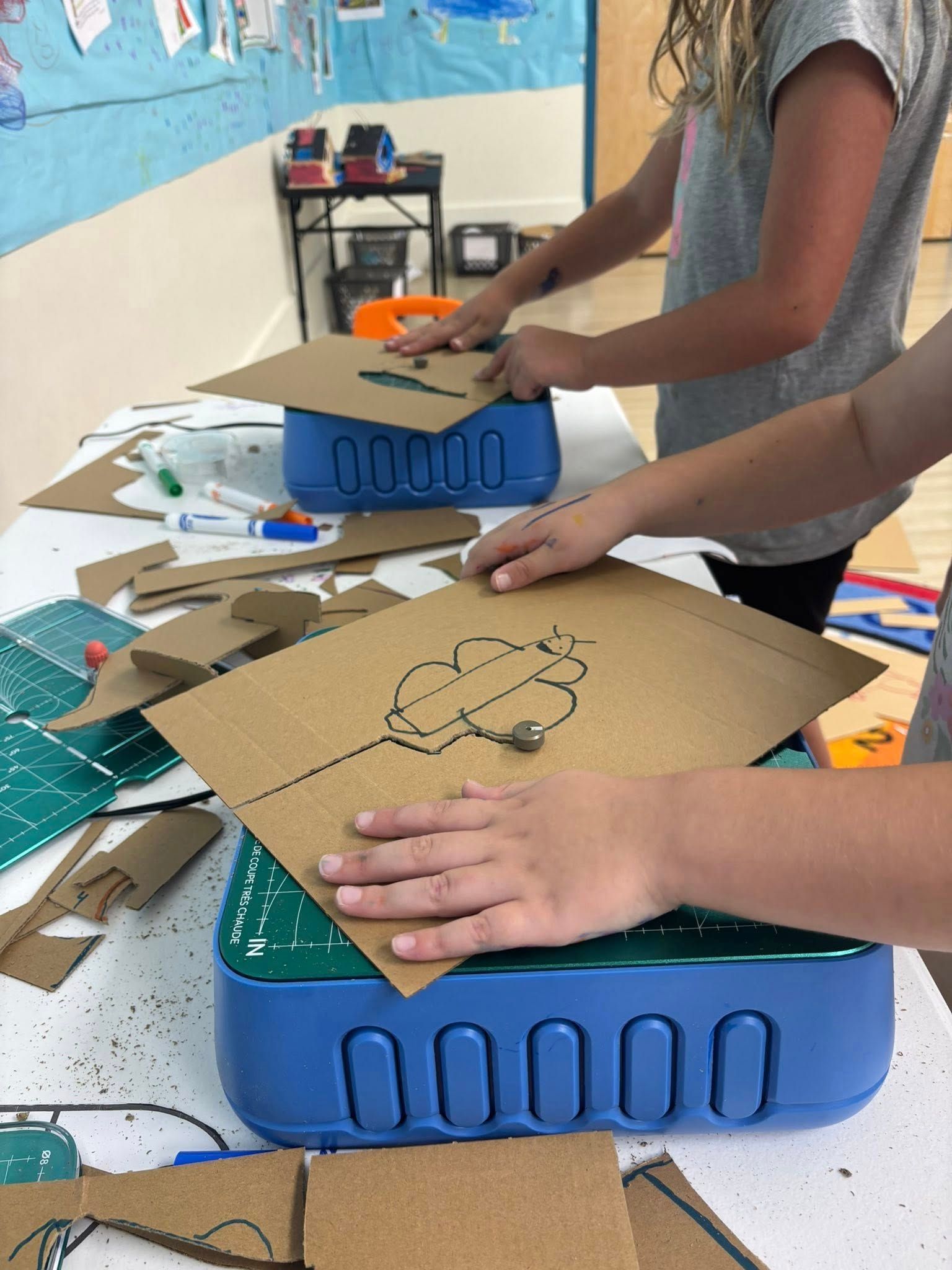 cutting cardboard