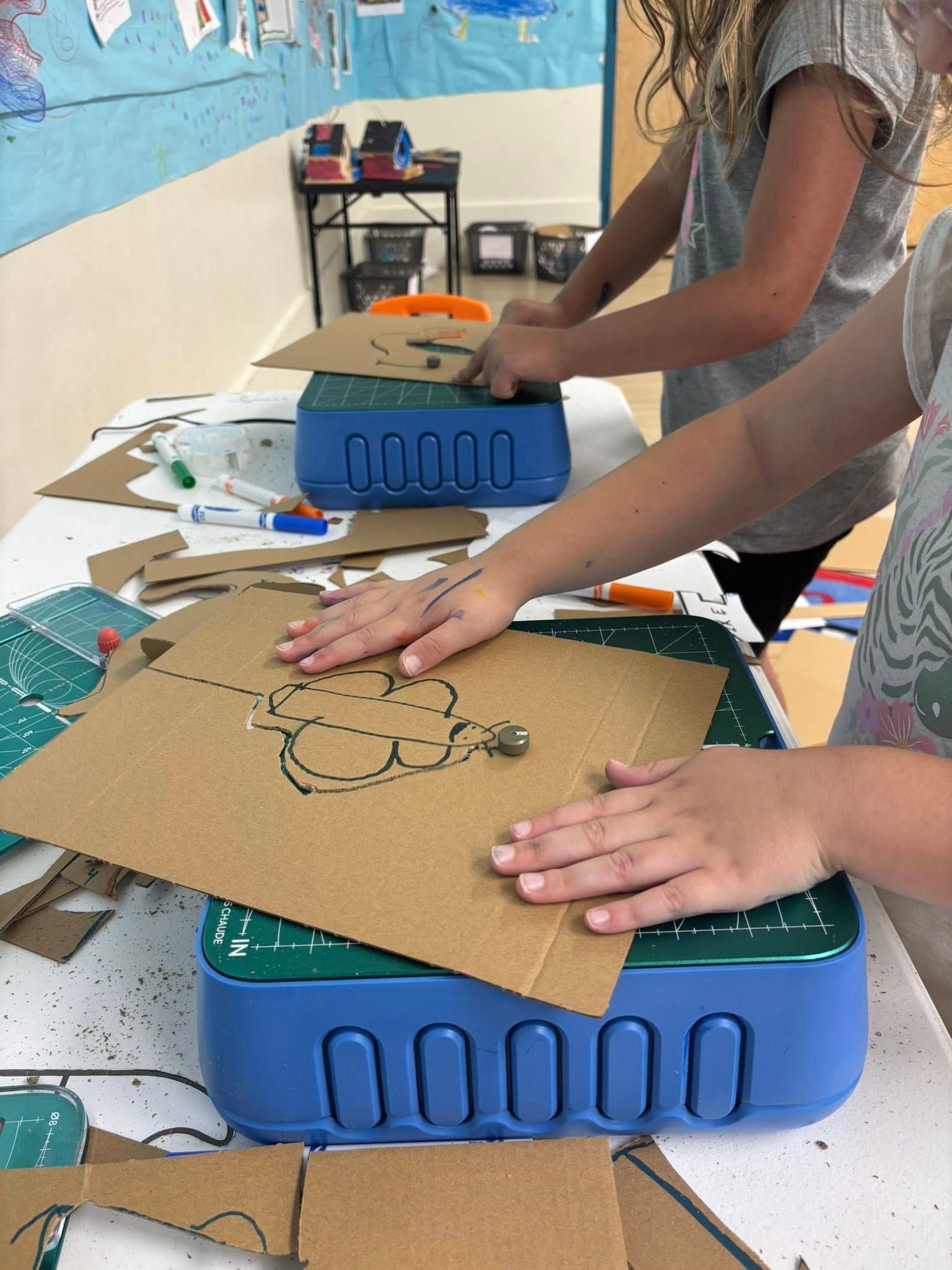 STEAM camp with cardboard