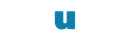 The letter u is blue on a white background.