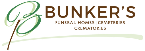 The logo for bunker 's funeral homes cemeteries crematories