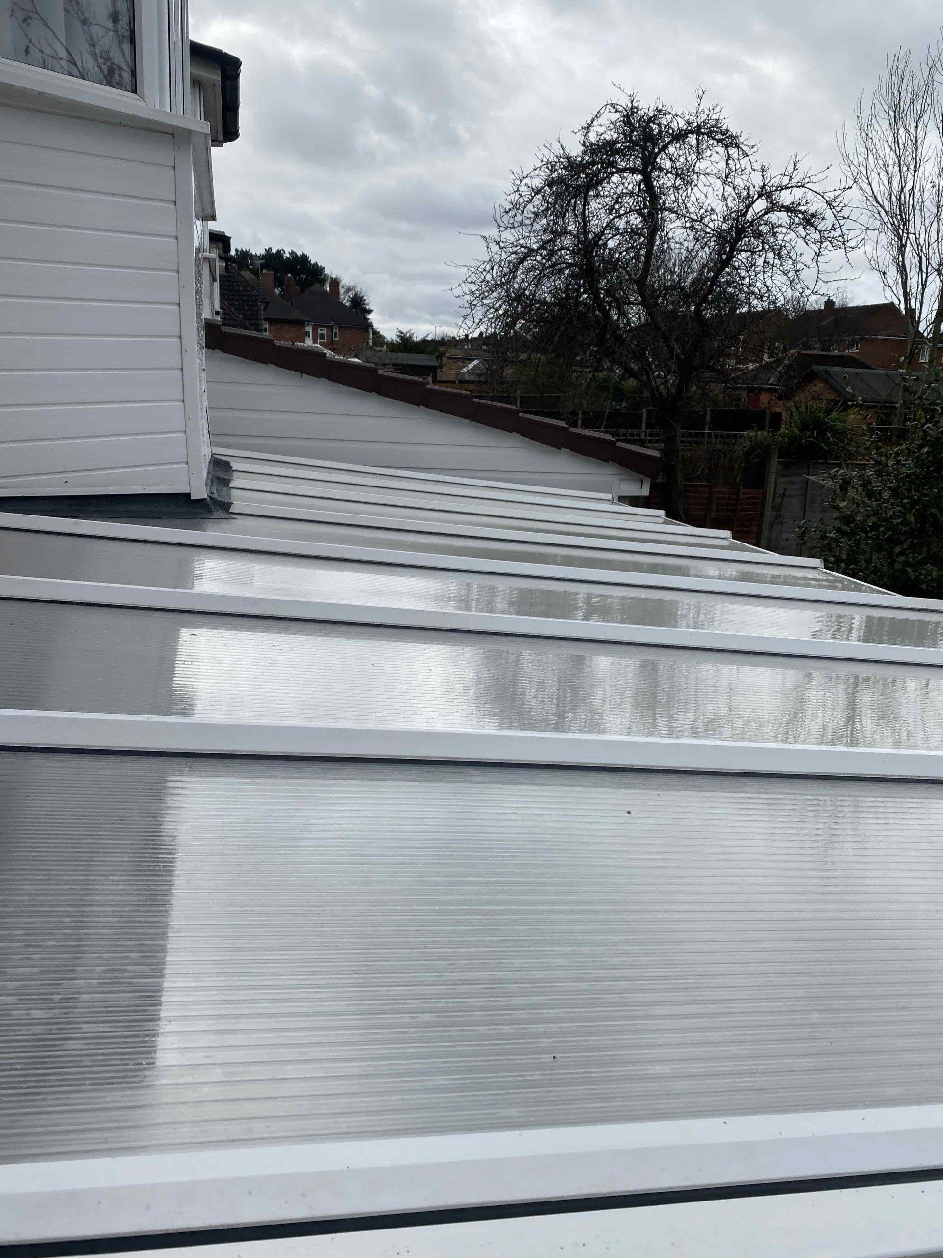 Conservatory roof after cleaning in solihull