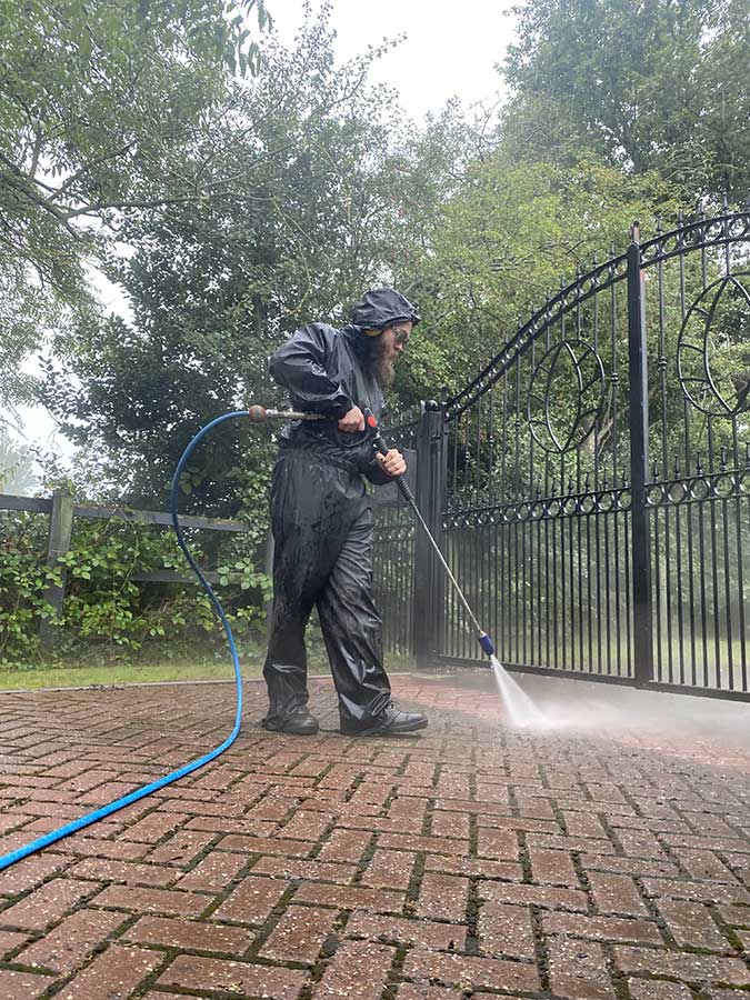 Block paved Driveway cleaning service completed near me by squeaky solihull