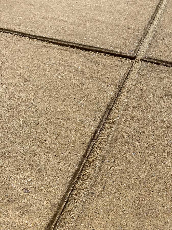 Patio rejointing in solihull close up