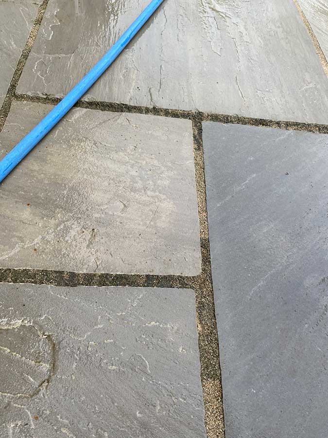 Natural stone patio grout in solihull