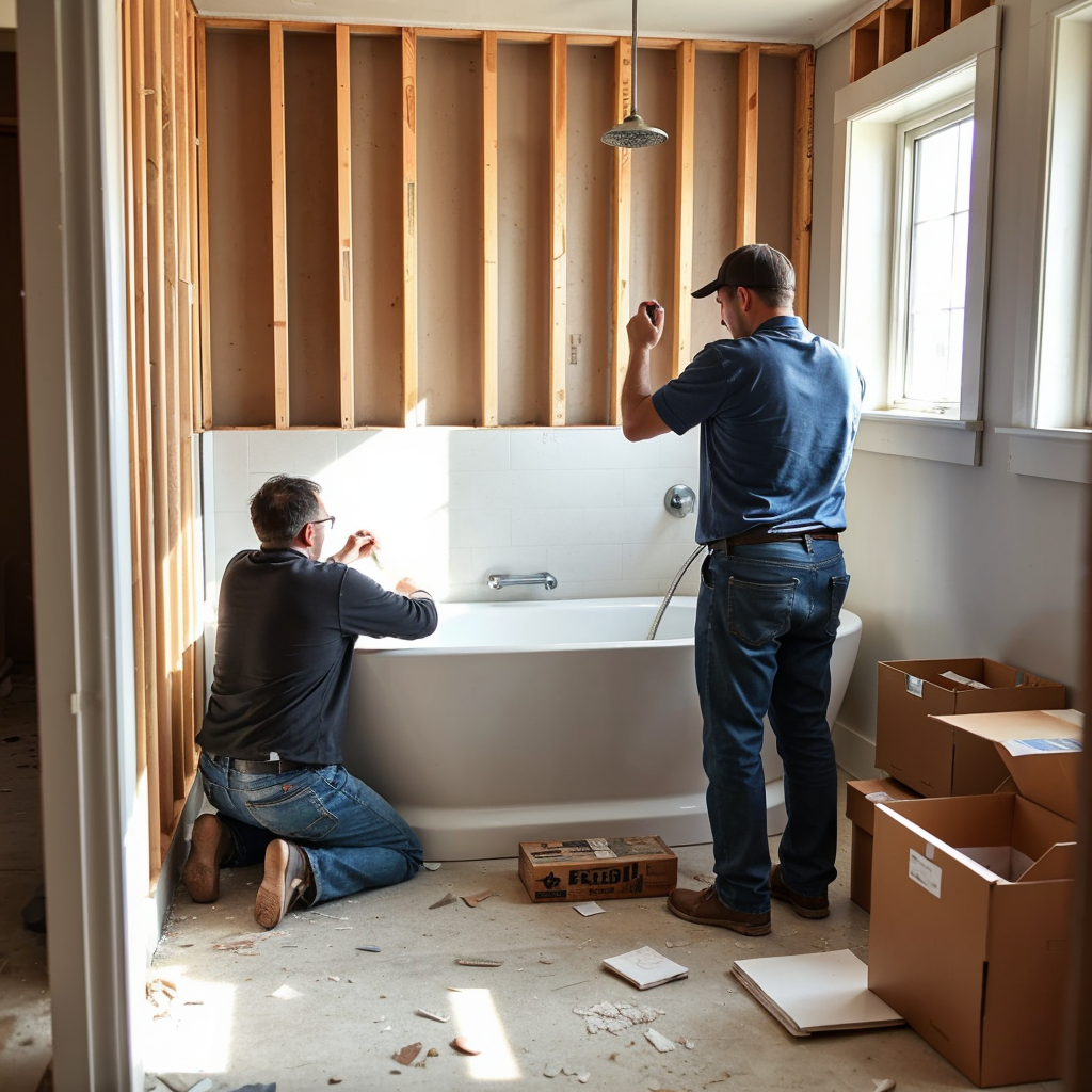 Bathroom Remodeler in East Brunswick NJ 08816, installing a new bathtub