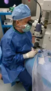 Dr. Luttrull working