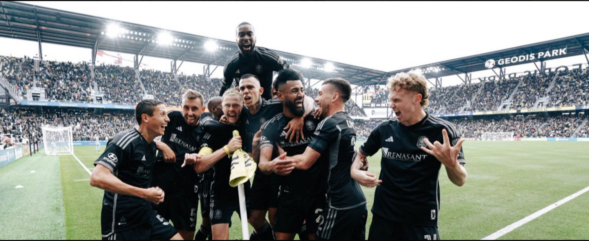 nsc team celebrates a goal