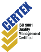 The certex logo is iso 9001 quality certified.