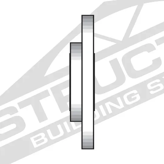 Side view of a gray metal door handle on a white background.