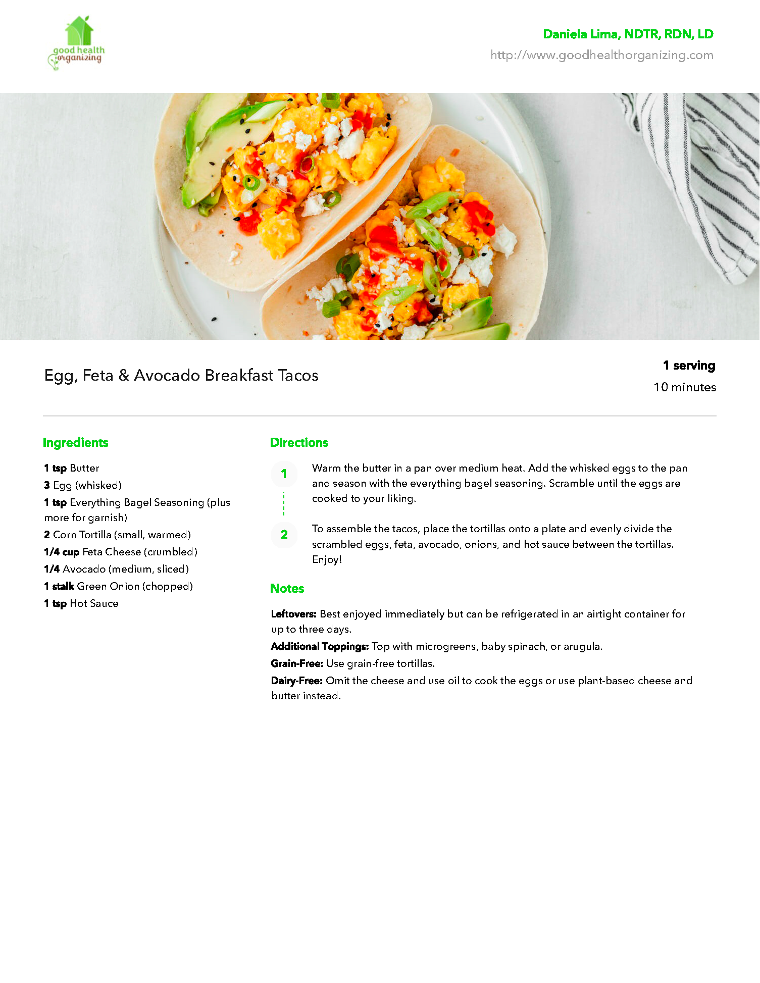 A close up of a plate of food with a recipe on it.