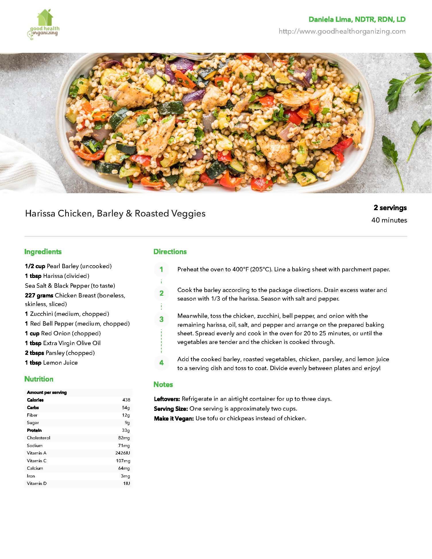 A bowl of food with a fork in it on a table with recipe