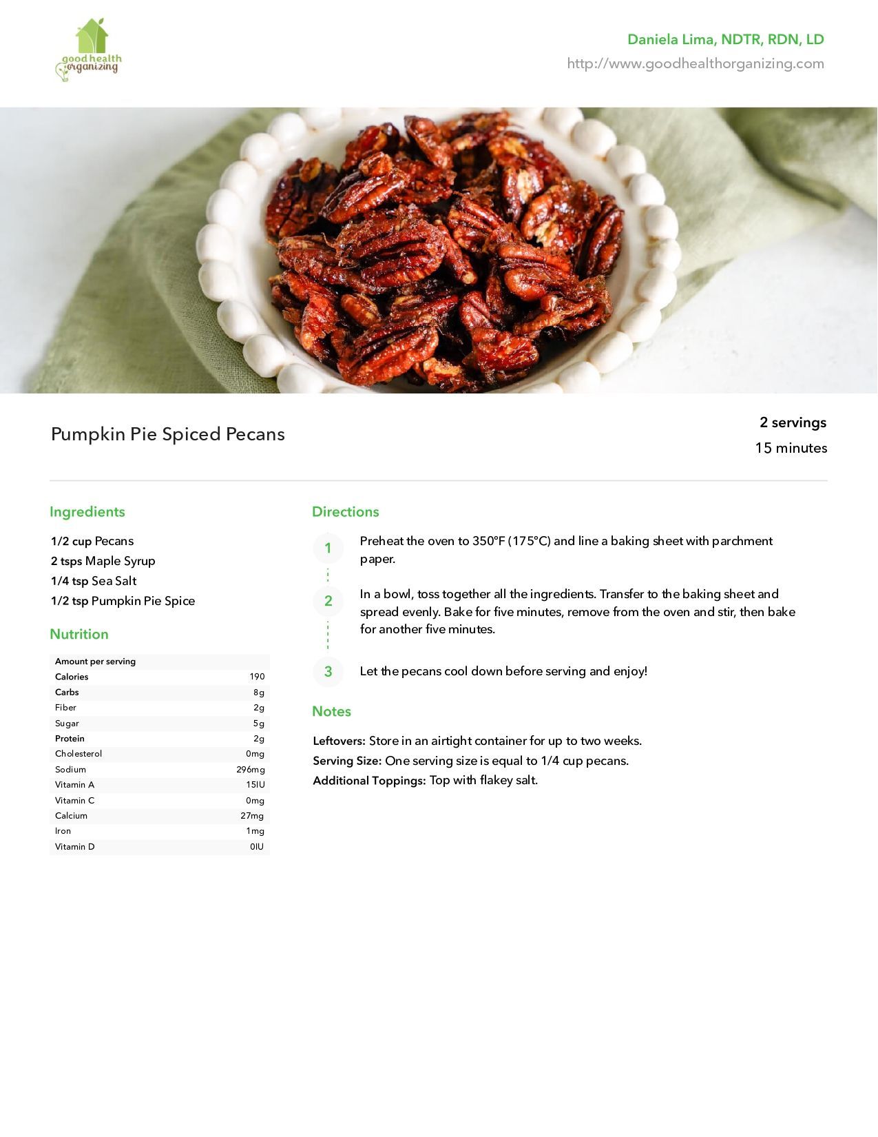 Pumpkin Pie Spiced Pecans