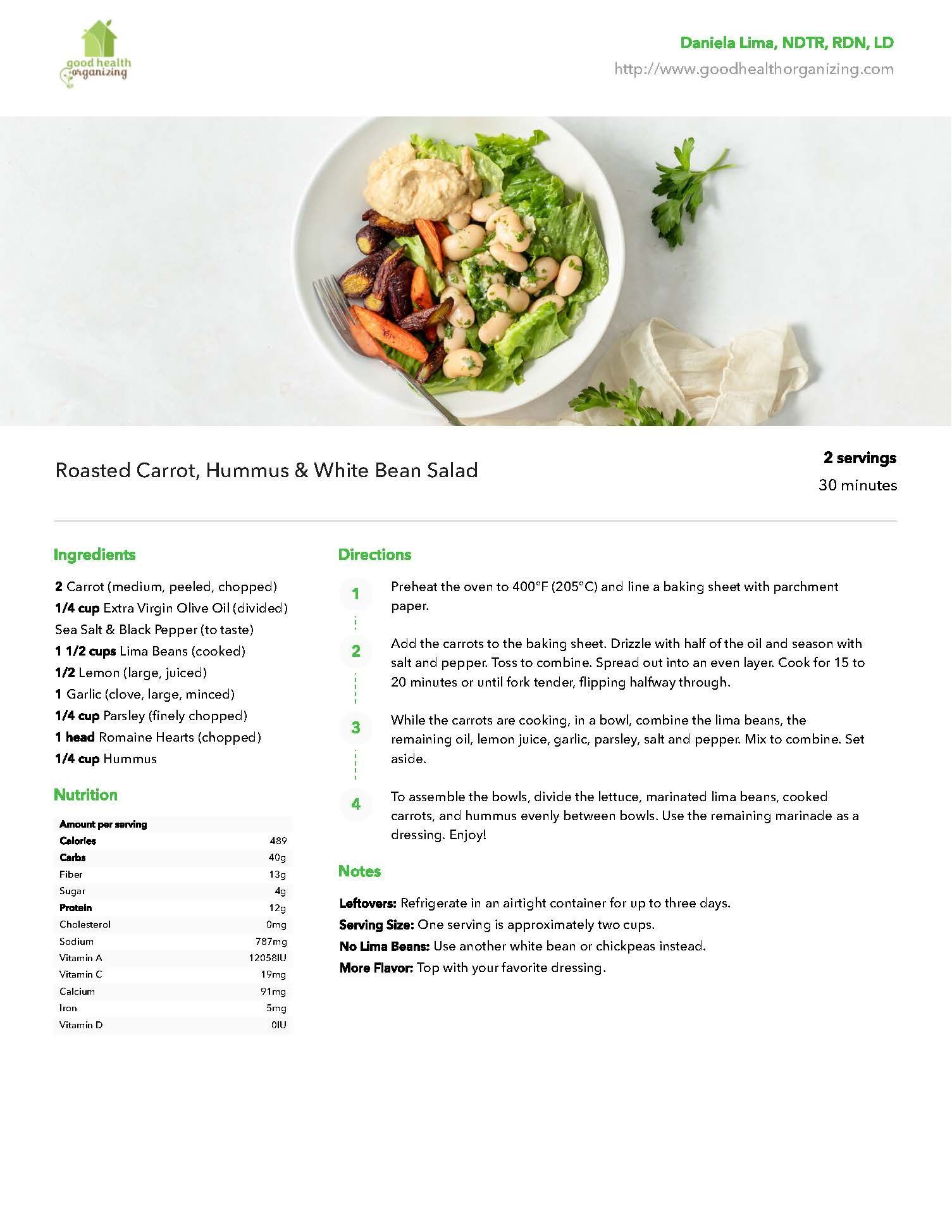 A bowl of food with a fork in it on a table with recipe