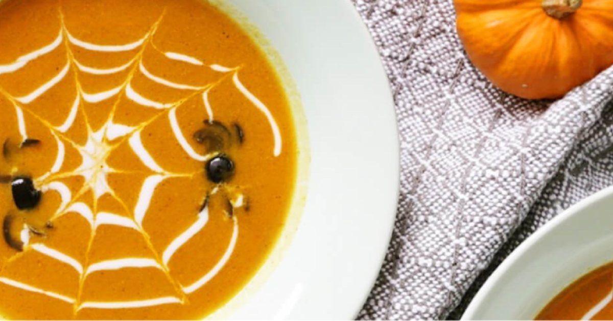 Spider Web Pumpkin Soup