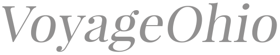 A logo for voyage ohio is shown on a white background.