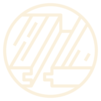 A circle with a hand in the middle of it on a white background.