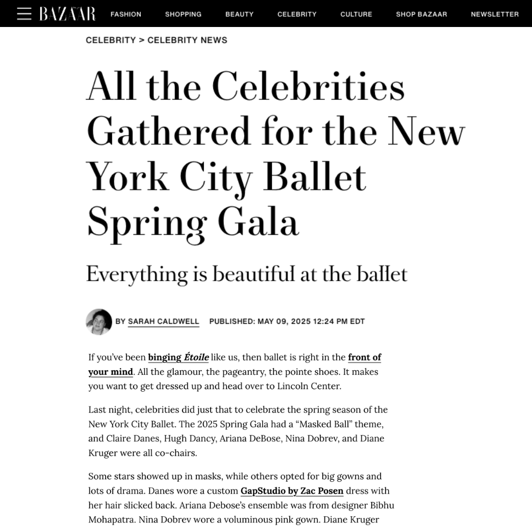 JWP New York City Ballet Spring Gala