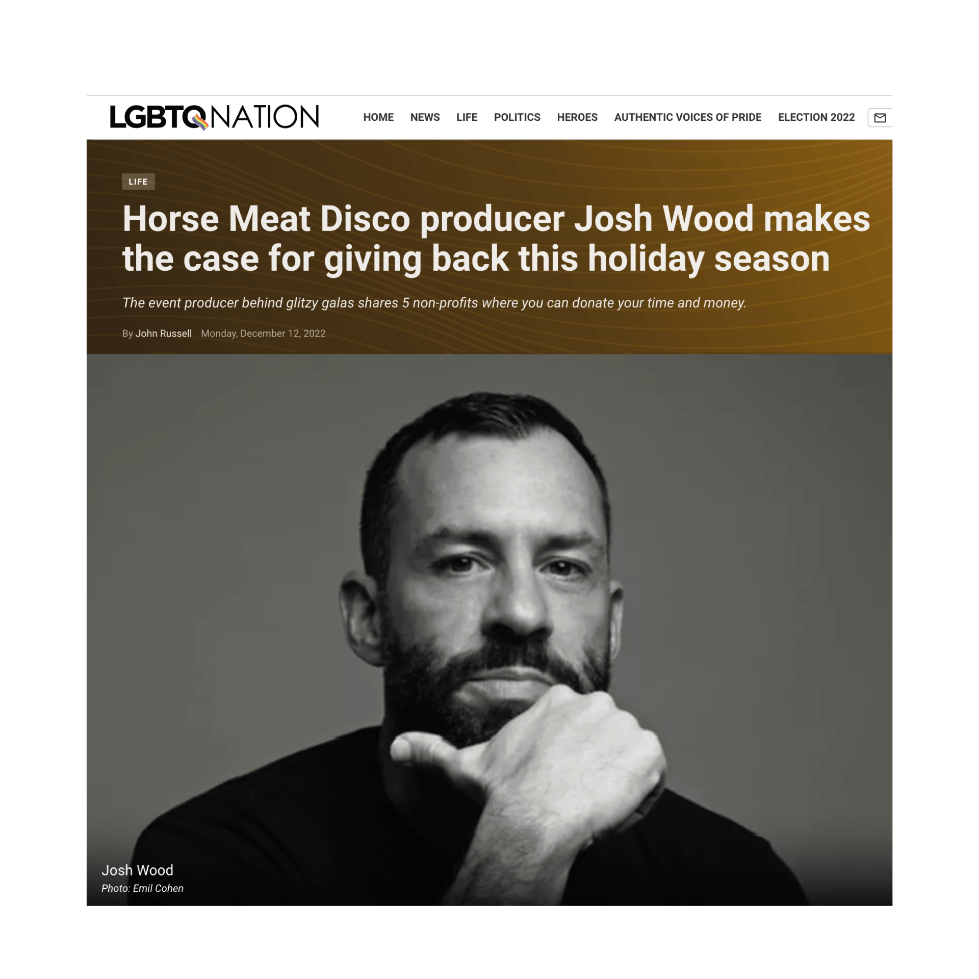 LGBTQ Nation Josh Wood 2022