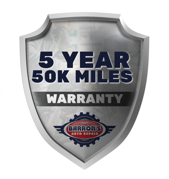 50-Year/50K-Miles Warranty Shield | Barron's Auto Repair