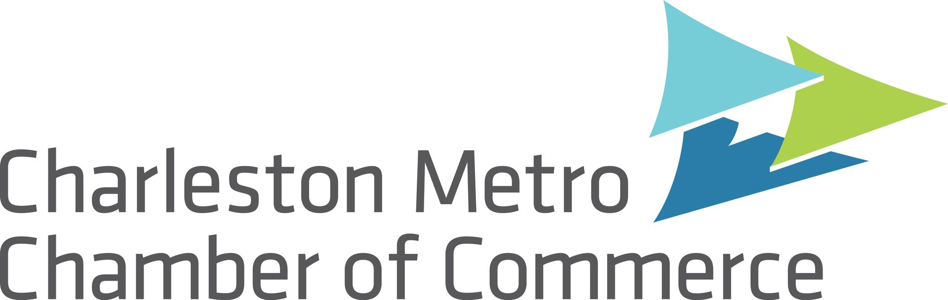 Charleston Metro Chamber of Commerce logo with blue and green geometric mark
