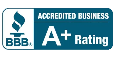 BBB Accredited Business | Libardi Island Landscaping Corp. A blue sign that says accredited business a + rating