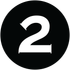 A black circle with a white number 2 inside of it.