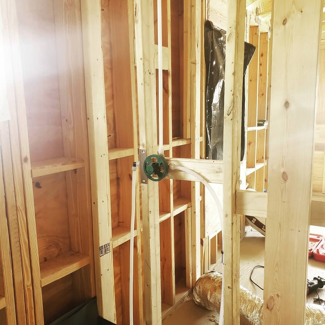 Wood Framed Structure Plumbing Fixtures