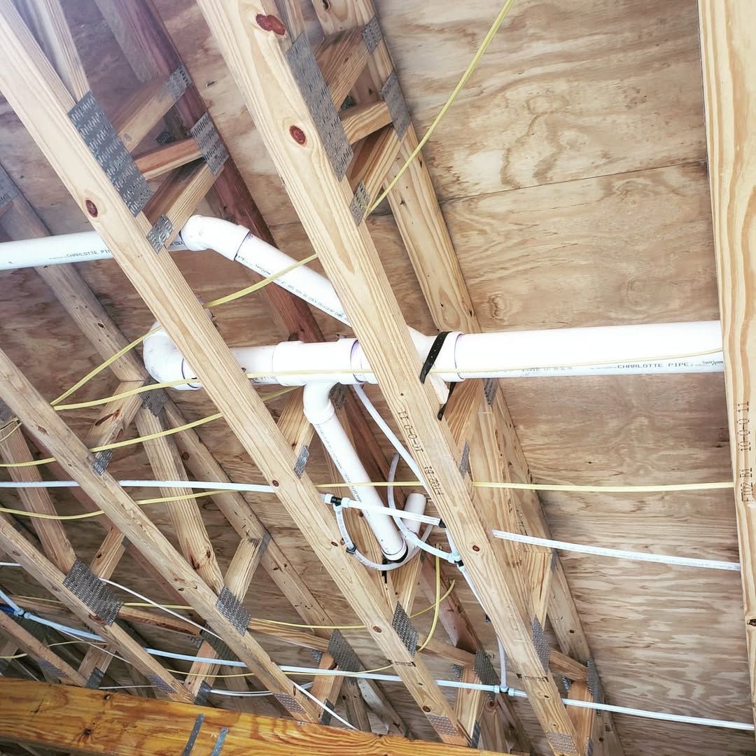 Plumbing Electrical Attic Framing