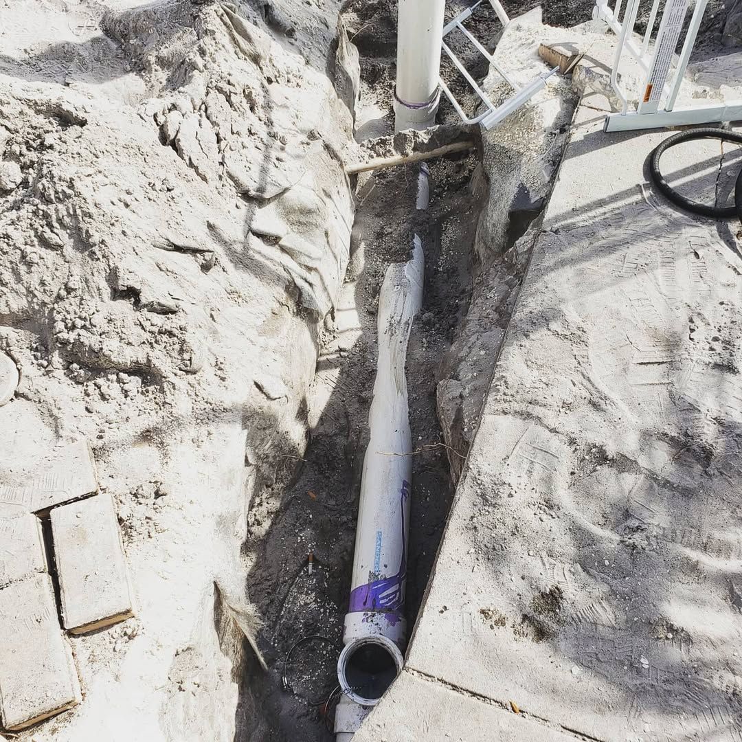 Trench Sand PVC Pipe