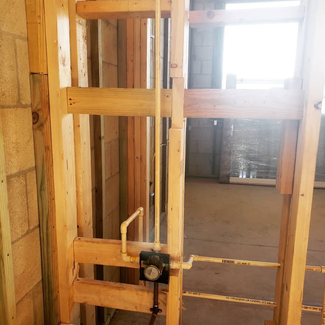 Wood Framing Plumbing Fixtures