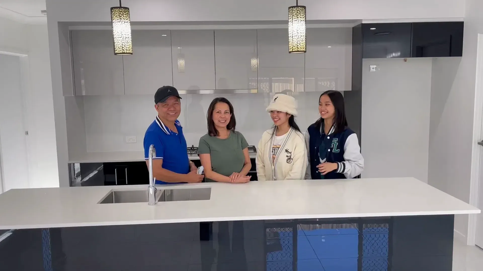 Family viewing their finished Evolve Homes custom build in Brisbane