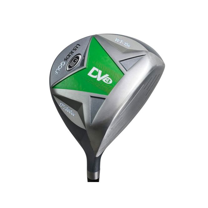 A Us KIds golf driver club with a word dv3 on it