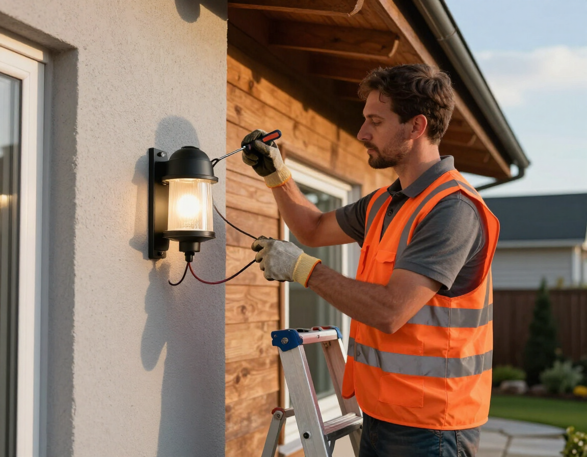 Exterior lighting install